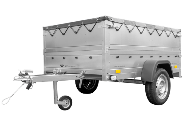 REMORQUE NEUVE 200X125 AVEC BÂCHE PLATE, REHAUSSES DE RIDELLES ET ROUE JOCKEY - GARDEN TRAILER 201 KIPP – Image 3