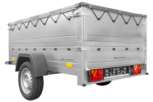 REMORQUE NEUVE 200X125 AVEC BÂCHE PLATE, REHAUSSES DE RIDELLES ET ROUE JOCKEY - GARDEN TRAILER 201 KIPP – Image 4